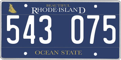 RI license plate 543075