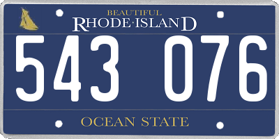 RI license plate 543076