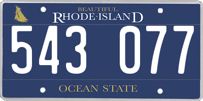 RI license plate 543077