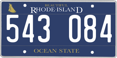 RI license plate 543084