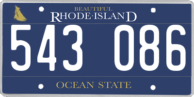 RI license plate 543086