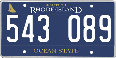 RI license plate 543089