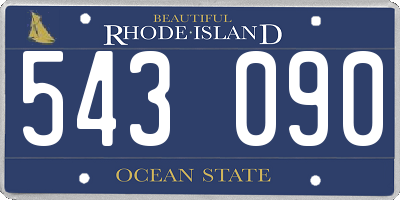 RI license plate 543090