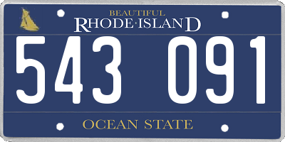 RI license plate 543091