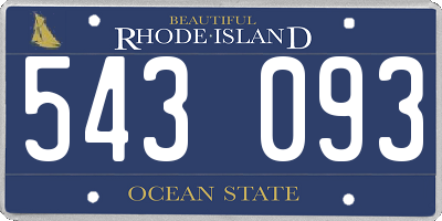 RI license plate 543093