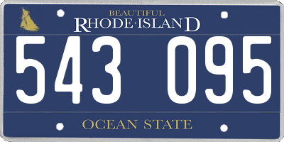 RI license plate 543095