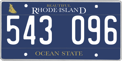 RI license plate 543096