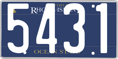 RI license plate 5431