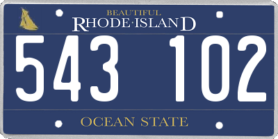RI license plate 543102