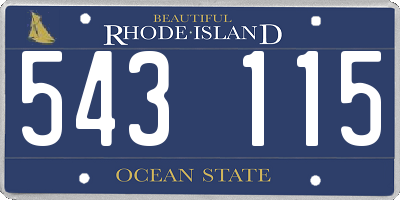 RI license plate 543115