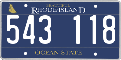 RI license plate 543118