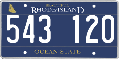 RI license plate 543120