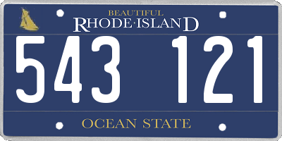 RI license plate 543121