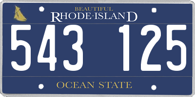 RI license plate 543125