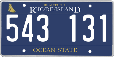 RI license plate 543131