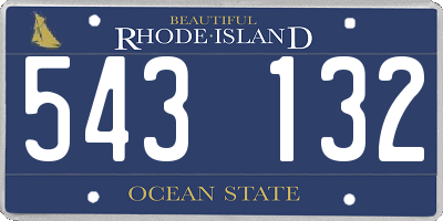 RI license plate 543132