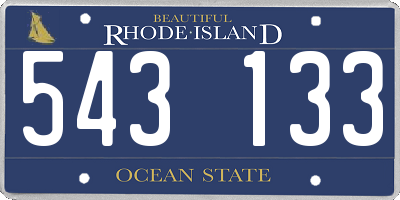 RI license plate 543133
