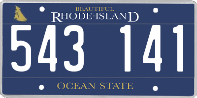 RI license plate 543141