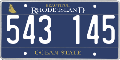 RI license plate 543145