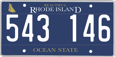 RI license plate 543146