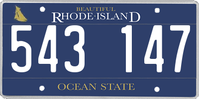 RI license plate 543147