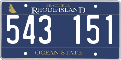RI license plate 543151