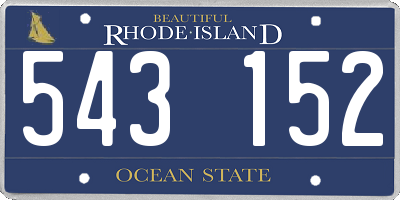 RI license plate 543152
