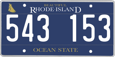 RI license plate 543153