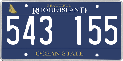 RI license plate 543155