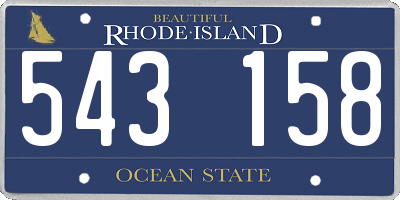 RI license plate 543158