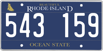 RI license plate 543159