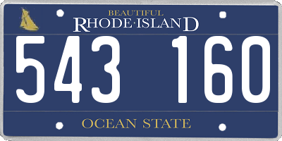 RI license plate 543160