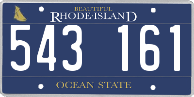 RI license plate 543161
