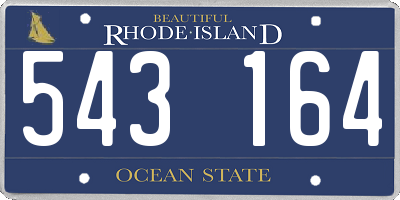 RI license plate 543164