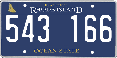 RI license plate 543166