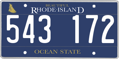 RI license plate 543172
