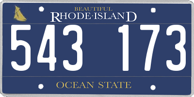 RI license plate 543173