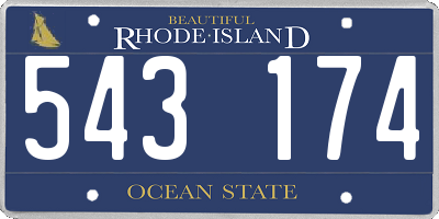 RI license plate 543174