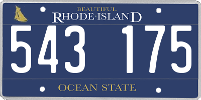 RI license plate 543175