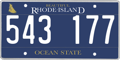 RI license plate 543177