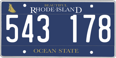RI license plate 543178