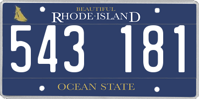 RI license plate 543181