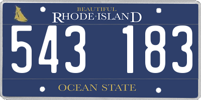 RI license plate 543183