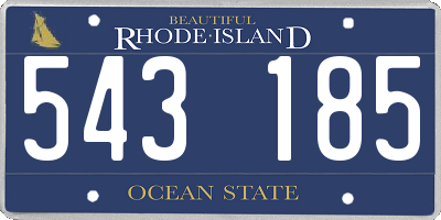 RI license plate 543185
