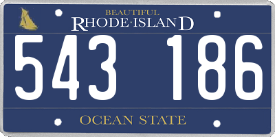 RI license plate 543186