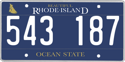 RI license plate 543187