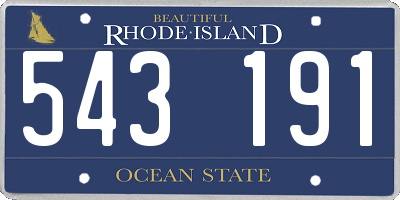 RI license plate 543191