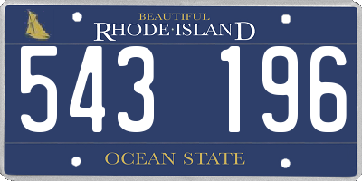 RI license plate 543196