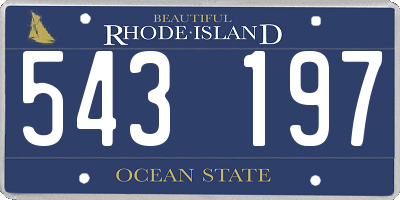 RI license plate 543197