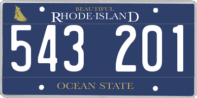 RI license plate 543201